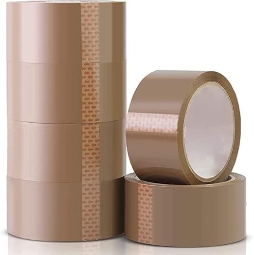 48mm x 66m - Adhesive Brown Parcel Packaging Tape (Pack of 6)